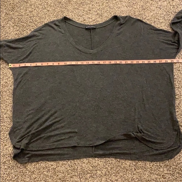 Brandy Melville Gray V-Neck Long Sleeve Top - Picture 9 of 11